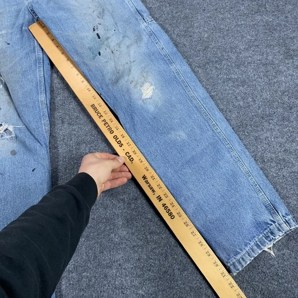 Vtg Real WorkWear Carpenter Jeans Mens 32x32 Paint Splatter Distressed Y2K‎ Gorp